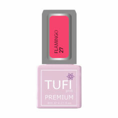 Акція на Гель-лак для нігтів Tufi profi Premium Flamingo 27 Рожевий блиск, 8 мл від Eva