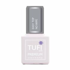Акція на Топ для гель-лаку Tufi Profi Premium Easy Top No Wipe Самовирівнювальний, без липкого шару, 15 мл від Eva
