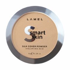 Акція на Компактна пудра для обличчя LAMEL Make Up Smart Skin Silk Cover Powder 404, 8 г від Eva