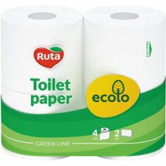 Акция на Бумага туалетная Ruta Ecolo 2 слоя 4шт от MOYO
