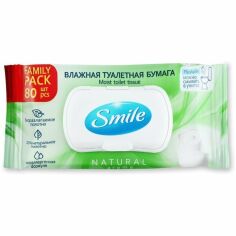 Акція на Туалетная бумага влажная Smile Family 80шт від MOYO