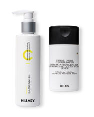 Акция на Ензимна пудра для нормальної та сухої шкіри + Зволожуючий гель для вмивання з вітаміном C от Hillary-shop UA