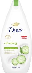 Акція на Крем-гель для душу Dove Дотик свіжості з зеленим чаєм та огірком 450 мл (8720181360602/8720181471742) від Rozetka