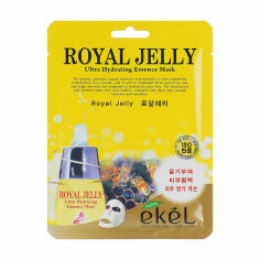 Акция на Тканинна маска для обличчя Ekel Royal Jelly з екстрактом бджолиного маточного молочка, 25 мл от Eva