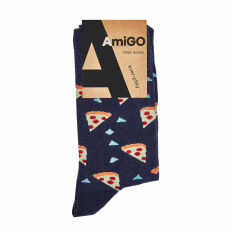 Акція на Шкарпетки чоловічі AmiGO класичні, піца, розмір 25 від Eva