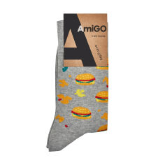 Акция на Шкарпетки чоловічі AmiGO класичні, бургери, розмір 27 от Eva