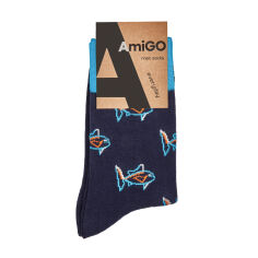 Акция на Шкарпетки чоловічі AmiGO класичні, рибка, розмір 25 от Eva
