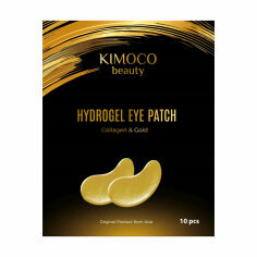 Акція на Гідрогелеві патчі для шкіри навколо очей Kimoco Beauty Hydrogel Eye Patch Collagen & Gold з колагеном та золотом, 10 шт від Eva