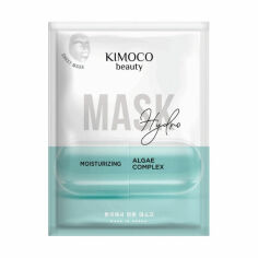 Акція на Зволожувальна тканинна маска для обличчя Kimoco Beauty Hydro Moisturizing Algae Complex Mask з комплексом водоростей, 23 мл від Eva