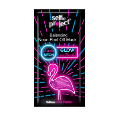 Акция на Балансувальна маска для обличчя Selfie Project Balancing Neon Peel-Off Mask Glow In Pink, 10 мл от Eva