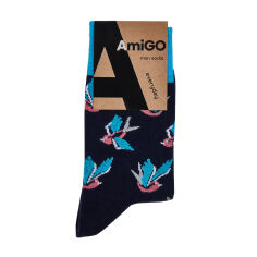 Акція на Шкарпетки чоловічі AmiGO класичні, пташка, розмір 25 від Eva