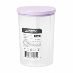 Акція на Контейнер для сипучих Ardesto Fresh 3 в 1 пластиковий, ліловий, 3*0,75 л (AR1375LP) від Eva