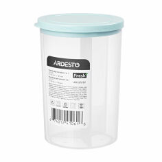 Акція на Контейнер для сипучих Ardesto Fresh 3 в 1 пластиковий, блакитний тіффані, 3*0,75 л (AR1375TP) від Eva