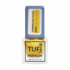Акція на Лак для стемпінгу Tufi Profi Premium Stamping Nail Polish золотий, 8 мл від Eva