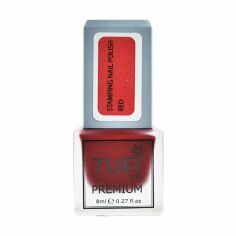 Акция на Лак для стемпінгу Tufi Profi Premium Stamping Nail Polish червоний, 8 мл от Eva