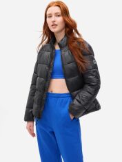 Акція на Куртка демісезонна коротка жіноча GAP 724309-02 XL Чорна від Rozetka