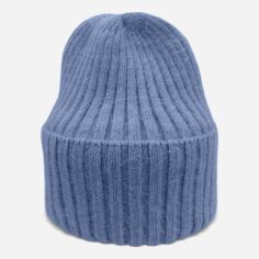 Акция на Дитяча зимова шапка-біні в'язана для дівчинки Anmerino 9065 ангорова Віста-лайт 001652 54-56 см Джинс (А_001652) от Rozetka