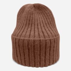 Акція на Дитяча зимова шапка-біні в'язана для дівчинки Anmerino 9065 ангорова Віста-лайт 001653 54-56 см Шоколадна (А_001653) від Rozetka