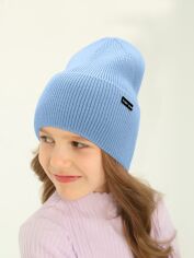 Акція на Дитяча демісезонна шапка-біні в'язана Anmerino 9077 Metis 001908 56 см Блакитна (А_001908) від Rozetka