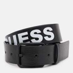 Акция на Ремінь чоловічий Guess Maxi Logo Adjustable Belt BM7785-P3435-BLA M Black от Rozetka