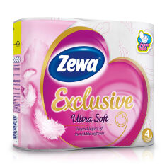 Акція на Туалетний папір Zewa Exclusive Ultra Soft 4-шаровий, 4 шт від Eva