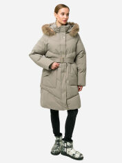 Акция на Куртка зимова довга жіноча Icon ID23186khaki S Хакі от Rozetka
