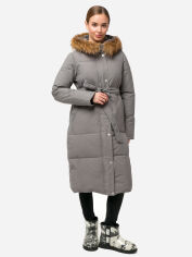 Акция на Куртка зимова довга жіноча Icon ID1575grey XL Сіра от Rozetka