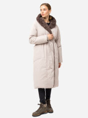 Акция на Куртка зимова довга жіноча Icon ID8312lightbeige XL Світло-бежева от Rozetka