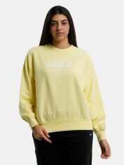 Акція на Світшот жіночий JJXX 12200367 XL Жовтий з принтом від Rozetka