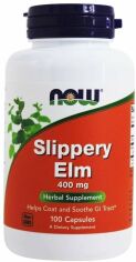 Акція на Now Foods Slippery Elm 400 mg 100 Caps Скользкий вяз від Stylus