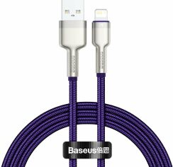 Акція на Baseus Usb Cable to Lightning Cafule Metal 2.4A 1m Purple (CALJK-A05) від Stylus