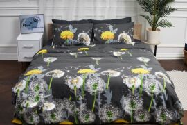 Акція на Комплект постільної білизни MoonStar King Size 220x240 наволочки 2х40х60 Dandelion Black Бязь Gold Люкс (MS-820000905) від Rozetka