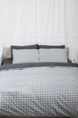 Акція на Комплект постільної білизни Moon&Star King Size 220x240 см наволочки 4х70х70 см Gray Square Ranforce Elite (MS-820000003) від Rozetka