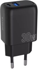 Акція на Proove Wall Charger USB-C+USB Silicone Power Plus 30W Black від Y.UA