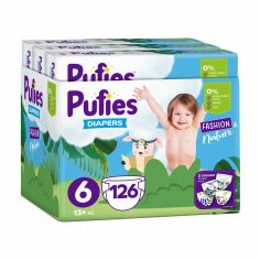 Акція на Підгузки Pufies Fashion & Nature XL розмір 6 (13+ кг), 126 шт від Eva