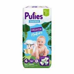 Акция на Підгузки Pufies Fashion & Nature розмір 4 Maxi (9-14 кг), 54 шт от Eva