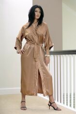 Акція на Халат DKaren Plus Size 130 10XL Light Brown від Rozetka