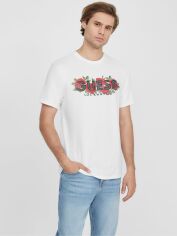 Акція на Футболка бавовняна довга чоловіча Guess 905963592 L Біла від Rozetka
