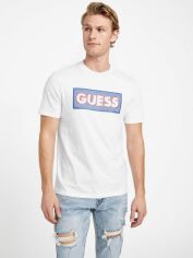 Акція на Футболка бавовняна довга чоловіча Guess 527850177 XS Біла від Rozetka