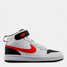 Акция на Дитячі шкіряні черевики для хлопчика Nike Court Borough Mid 2 (PSV) CD7783-110 32 (1Y) Білі от Rozetka