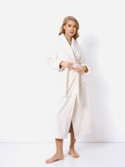 Акція на Халат жіночий великого розміру Aruelle Teodora bathrobe XL Білий від Rozetka