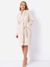 Акция на Халат жіночий великого розміру Aruelle Zahra bathrobe XL Бежевий от Rozetka