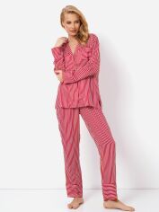 Акція на Піжама (сорочка + штани) Aruelle Candice pajama long S Червоно-бордова від Rozetka