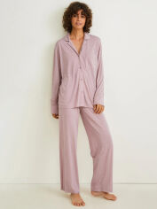 Акция на Піжама (кофта + штани) жіноча великих розмірів C&A 189592 XL Рожева от Rozetka