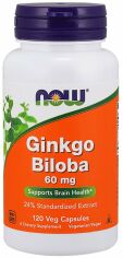 Акция на Now Foods Ginkgo Biloba 60 mg Veg Capsules 120 veg caps от Stylus