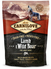 Акция на Сухой корм для взрослых собак Carnilove Lamb & Wild Boar 1.5 кг (8595602508983) от Stylus