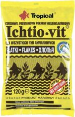 Акция на Корм для акваріумних риб Tropical Ichtio-vit у пластівцях 1 л/120 г (5900469004074) от Y.UA