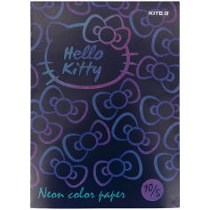 Акция на Бумага цветная неоновая 10 листов 5 цветов А4 Hello Kitty Kite HK21-252 от Podushka