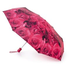 Акція на Женский зонт Fulton Open &amp; Close-4 L346 Photo Rose Red красные розы від Podushka