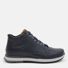 Акция на Чоловічі зимові черевики низькі Prime Shoes 600 Blue Leather 16-600-30211 41 27 см Сині от Rozetka